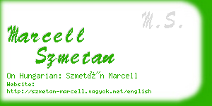 marcell szmetan business card